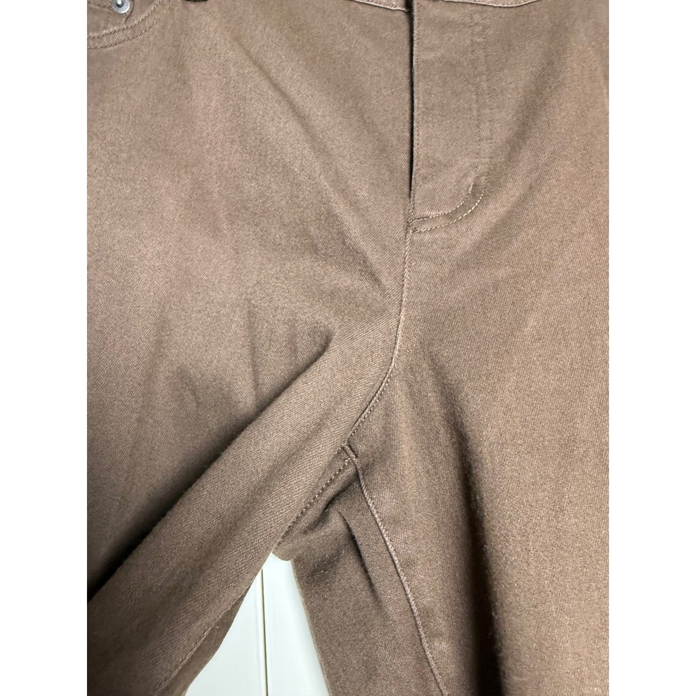 Lauren Ralph Lauren Brown Slim Leg Jeans Womens 16W Cotton Blend Stretch Pants - Picture 6 of 10
